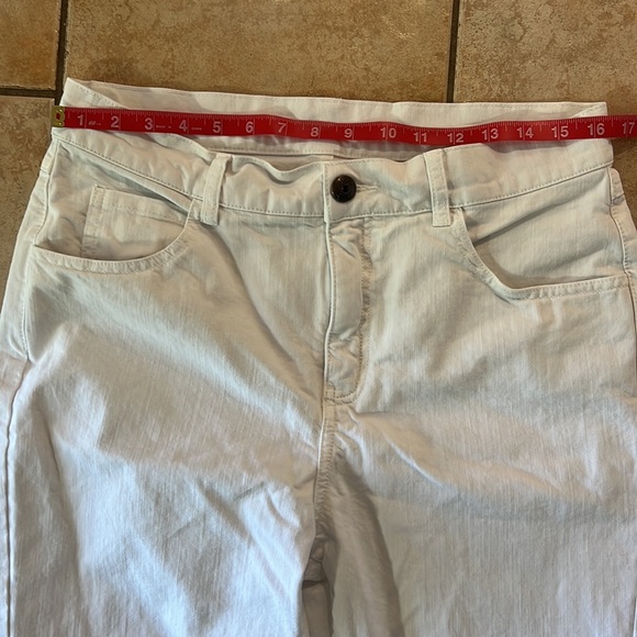 Soft Surroundings Jeans Sz 12 TALL Straight Leg High Rise Jeans WHITE - Picture 8 of 11